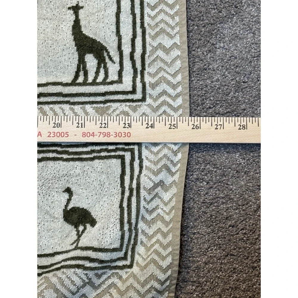2 Vintage Contessa Pietro Borgese Safari Tapestry Bath Towels Made In Brazil MCM